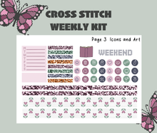 Cross Stitch Weekly Sticker Kit Digital Download