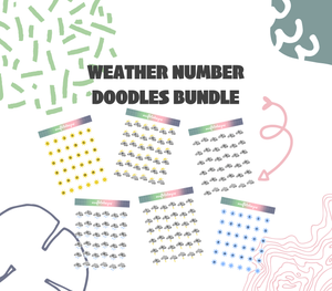 Weather Minis Doodle Bundle Digital Download